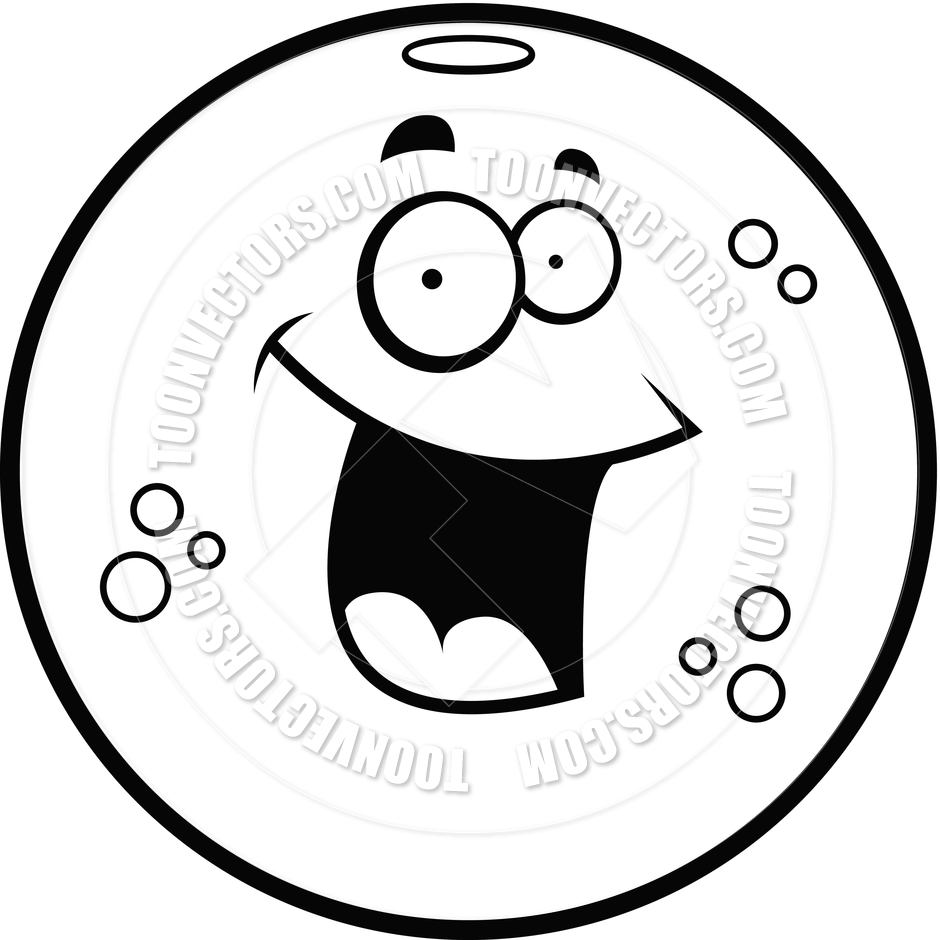 940x940 Cartoon Orange Smiling (Black And White Line Art) By Cory Thoman