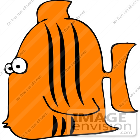 450x450 Orange Fish Clipart