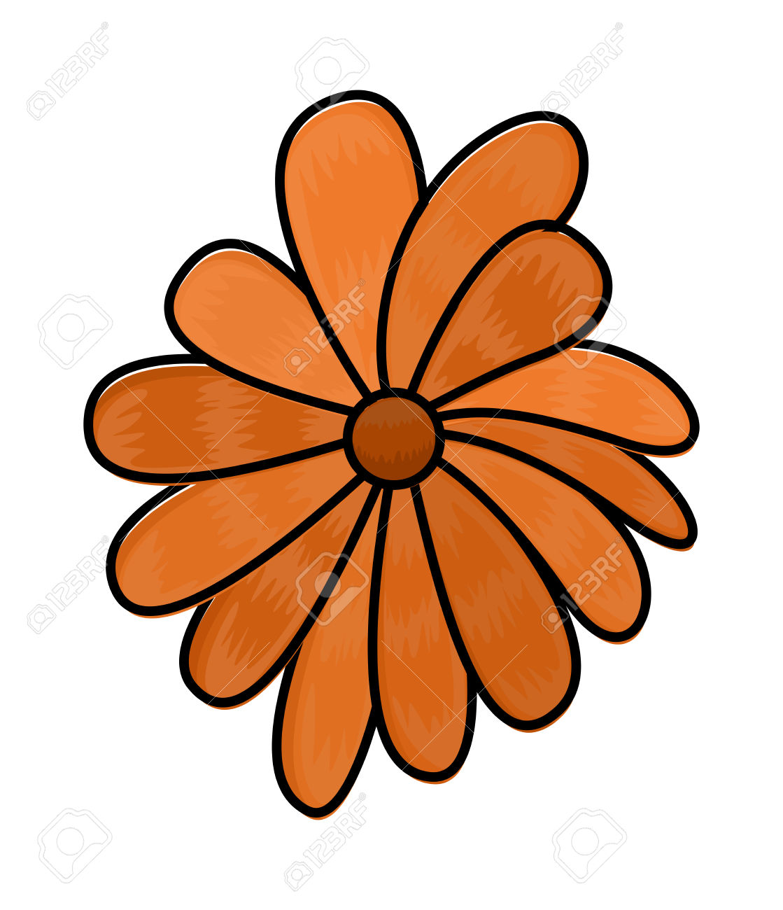 1119x1300 Orange Flower Clipart