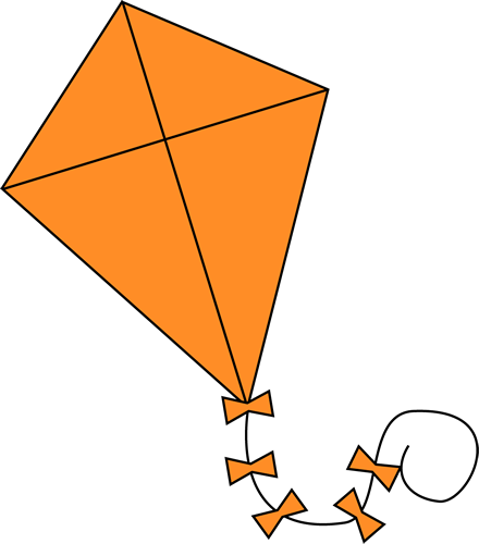 440x500 Orange Kite Clip Art Image Clipart Panda