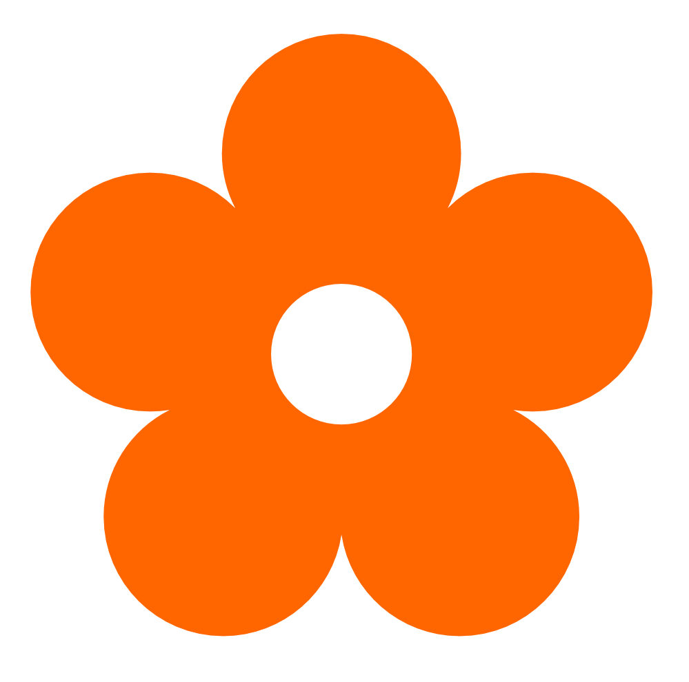 999x990 Pink Flower Clipart Orange Flower