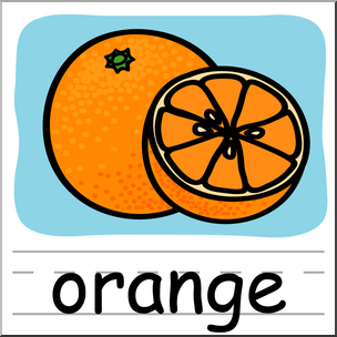 304x304 Clip Art Basic Words Orange Color Labeled I Abcteach