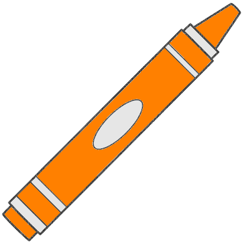 500x500 Orange Crayon Clipart