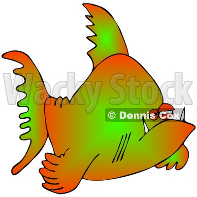 400x400 Of A Grumpy Green And Orange Fish