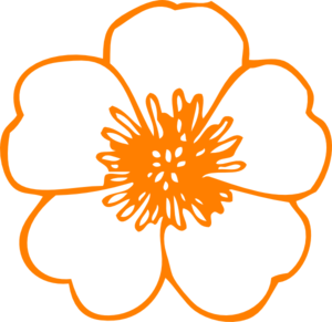 300x291 Orange Flower Clip Art
