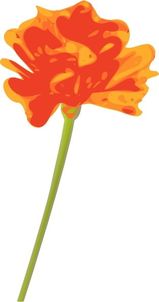 312x592 Orange Flower Clip Art Free Vector In Open Office Drawing Svg