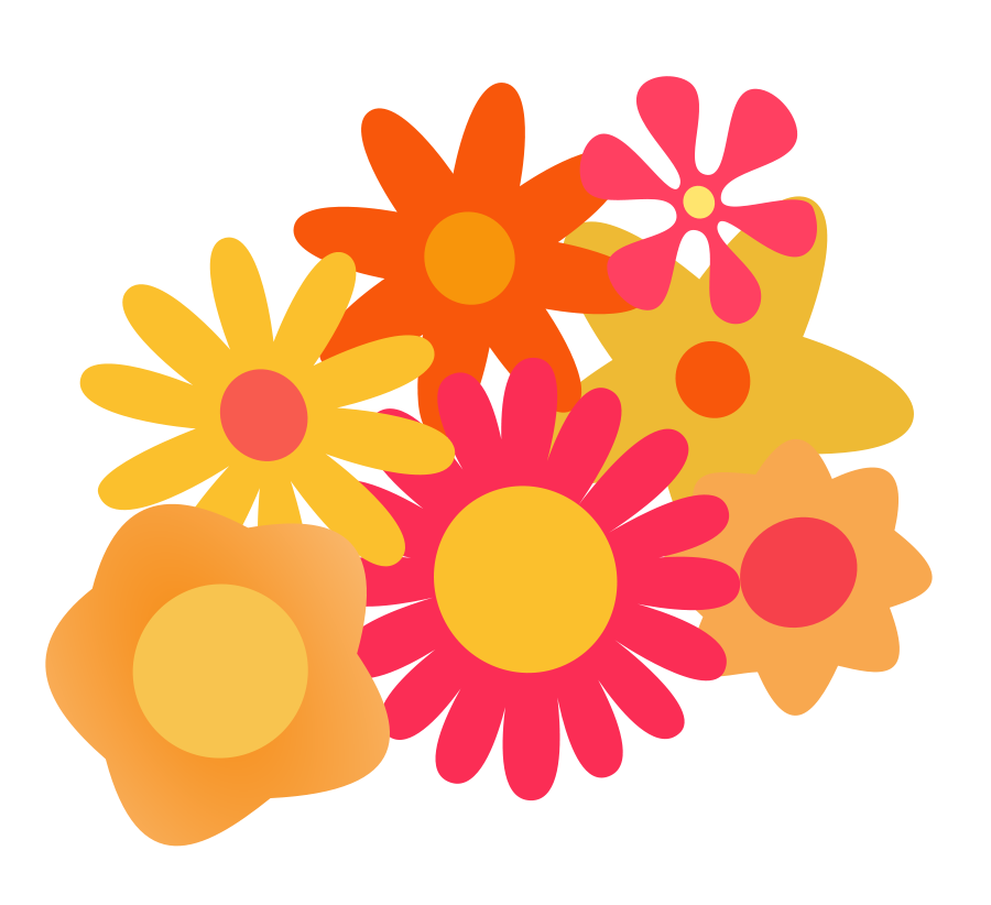 900x822 Orange Flower Clipart Cartoon Vector