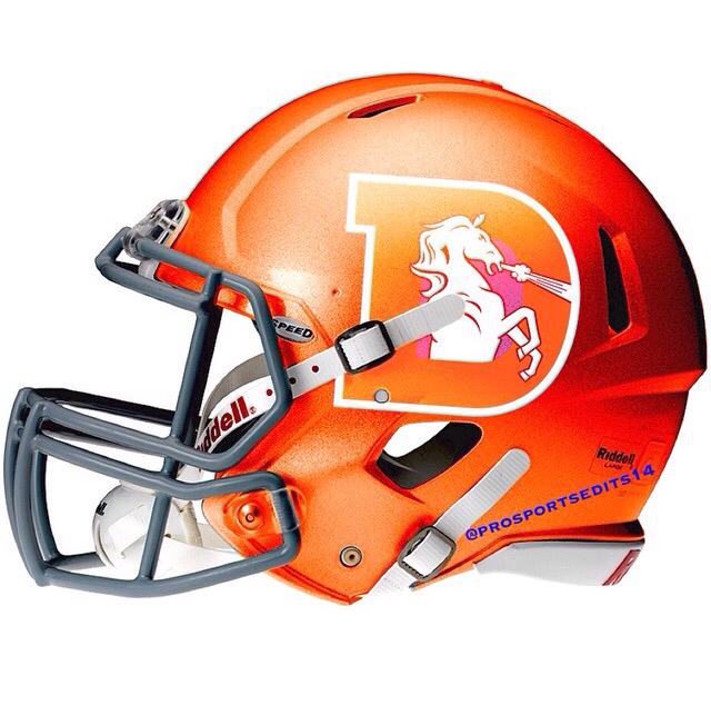 640x634 Denver Broncos Orange Nfl Concept Design Football Helmet Sick