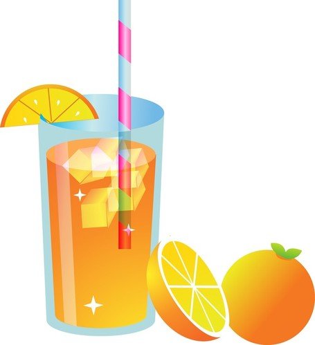 455x499 Fresh Orange Juice, Vectors