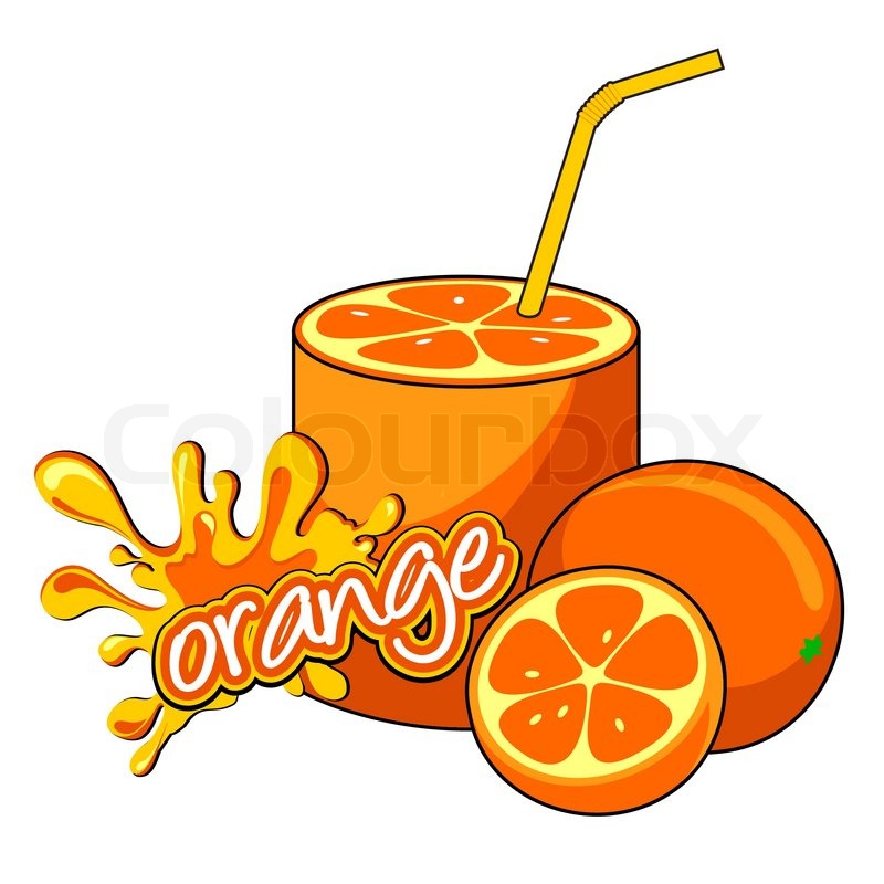 800x800 Orange Juice Box Clipart