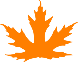 299x237 Bright Orange Leaf Clip Art