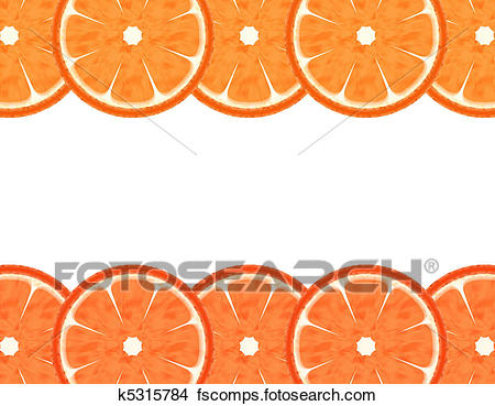 450x369 Drawings Of Abstract Slice Grapefruit Border K5315784