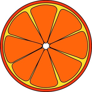 300x300 Orange Slice Clipart Image