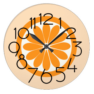 324x324 Orange Slice Wall Clocks Zazzle