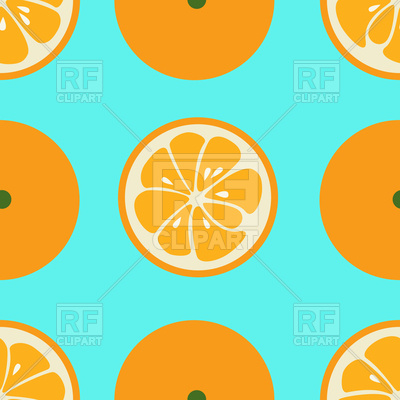 400x400 Cute Seamless Pattern With Orange Slices Royalty Free Vector Clip