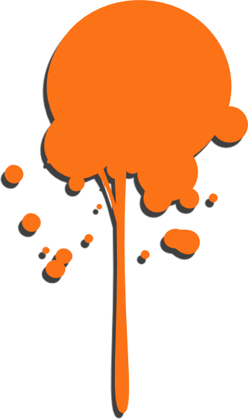 354x598 Orange Paint Drip Clip Art