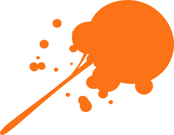 600x465 Orange Paint Sploge Clip Art