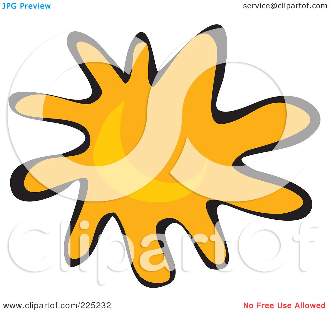 1080x1024 Royalty Free (Rf) Clipart Illustration Of An Orange Splat Shaped
