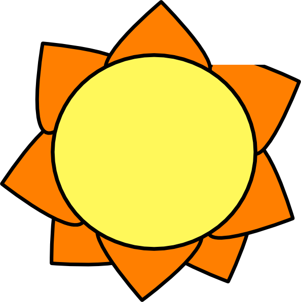 594x597 Yellow Orange Sun Clip Art