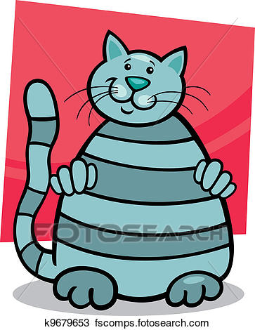 363x470 Clipart Of Grey Tabby Cat K9679653