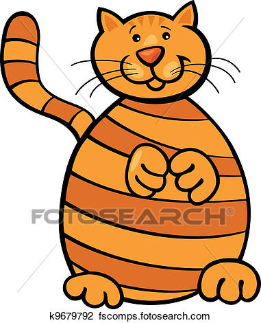 381x470 Clipart Of Yellow Tabby Cat K9679792