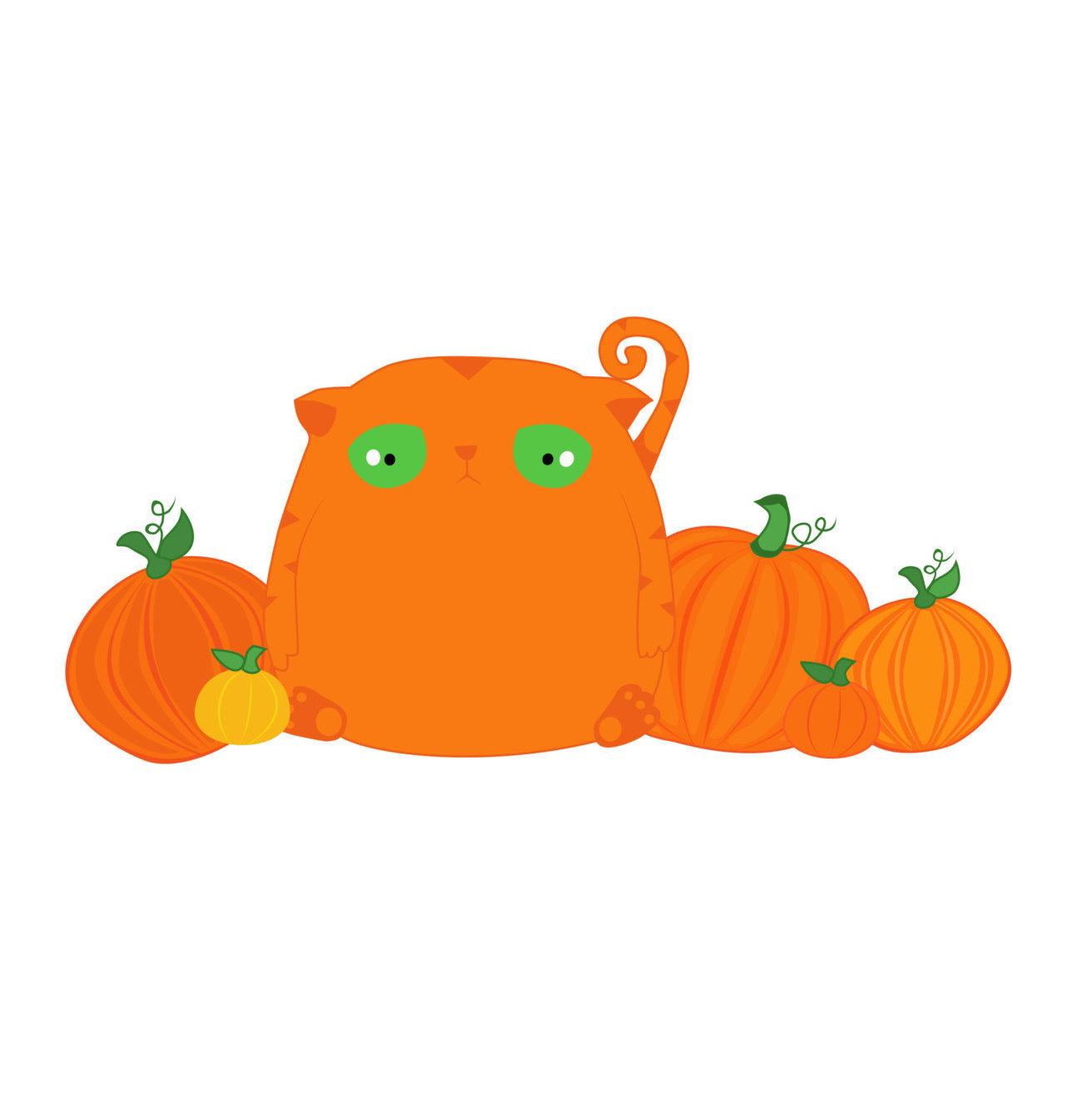 1312x1314 Best Pumpkin Clipart, Halloween Cat Clipart, Orange Tabby Cat