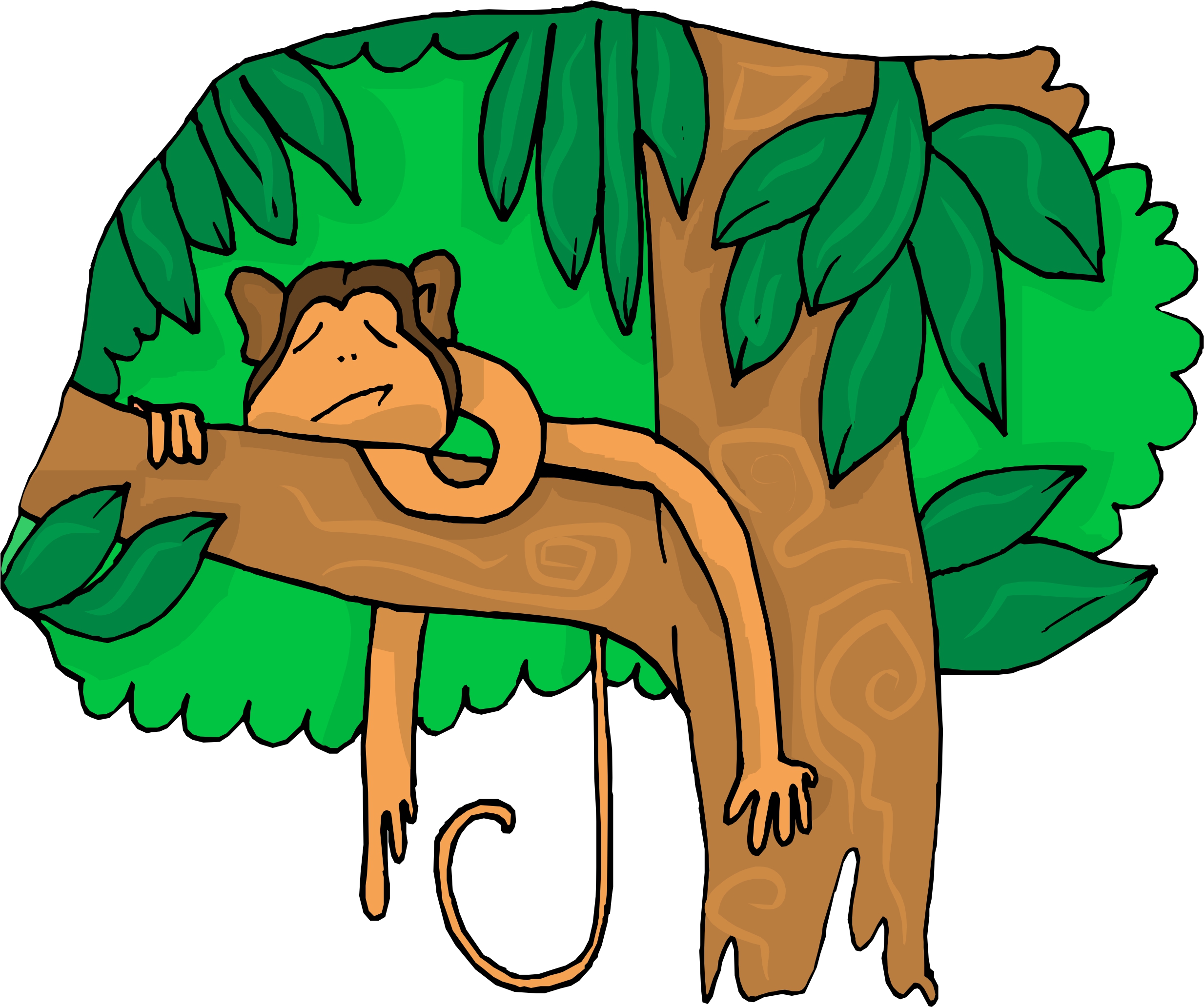 2467x2064 Cartoon Orange Tree Clipart