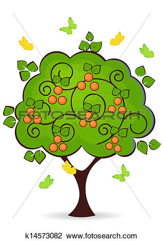 318x470 Mandarin Tree Clipart