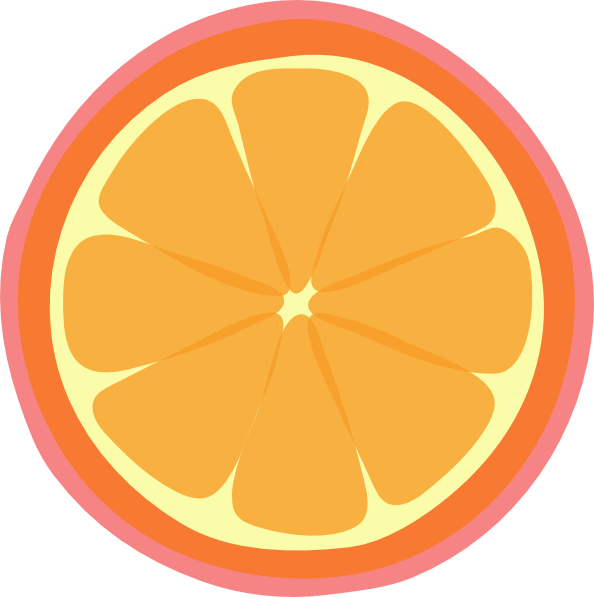 594x597 Orange Slice Clip Art