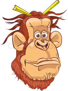 240x320 Hand Drawn Orangutan Stock Vector Colourbox