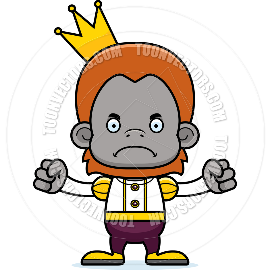 940x940 Cartoon Angry Prince Orangutan By Cory Thoman Toon Vectors Eps