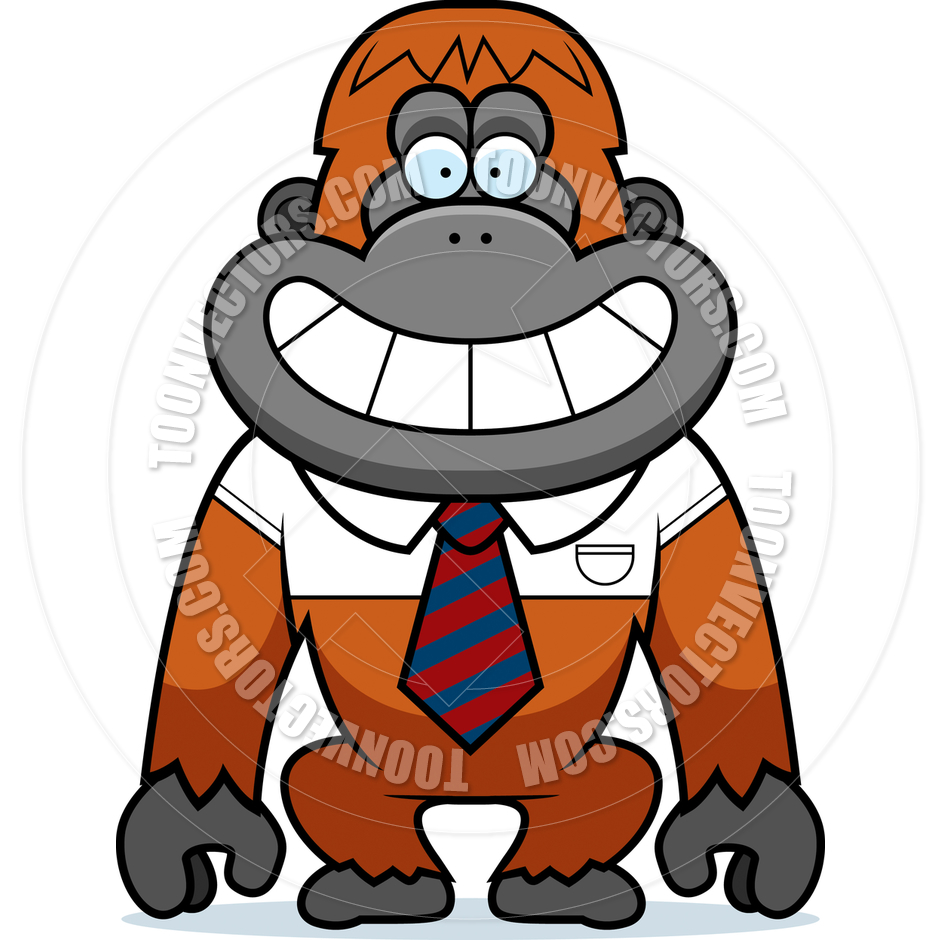 940x940 Cartoon Orangutan Tie By Cory Thoman Toon Vectors Eps