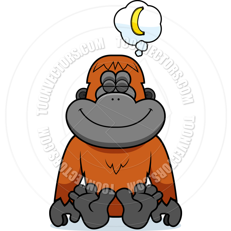 940x940 Cartoon Orangutan Dreaming By Cory Thoman Toon Vectors Eps