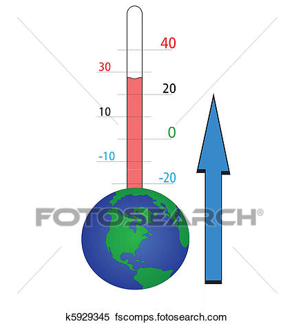 427x470 Clipart Of Global Temperature K5929345