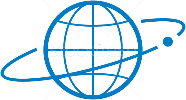 600x323 Satellite Orbit Vector Illustration Vector Illustration