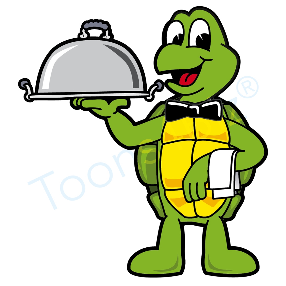 1000x1000 Turtle Mascot Serving Food Clip Art Food Clip Art