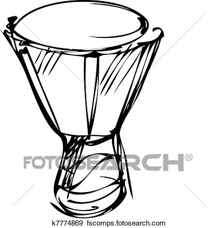 450x470 Clip Art Of Sketch Of Percussion Instruments Orchestra K7774869
