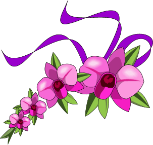 303x286 Orchid Flower Clip Art
