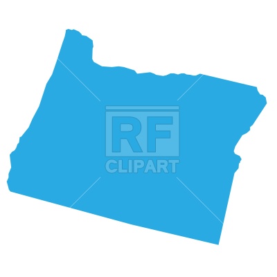 400x400 Oregon State Map Royalty Free Vector Clip Art Image