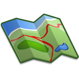 256x256 Map Clipart Trail Map