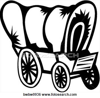 350x343 Oregon Trail Wagon Clipart