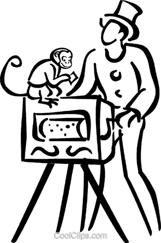 317x480 Organ Grinder Royalty Free Vector Clip Art Illustration Vc041682