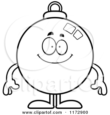 450x470 Christmas Ornament Black And White Clipart