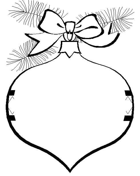 490x617 Christmas Ornament Clipart Outline