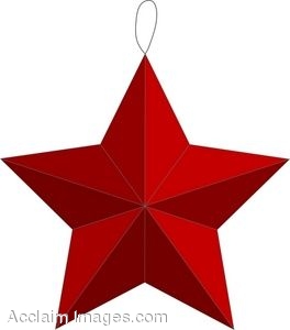 264x300 Clip Art Of A Christmas Ornament Shaped Like A Star