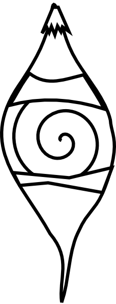 228x596 Christmas Ornament Clipart Black And White