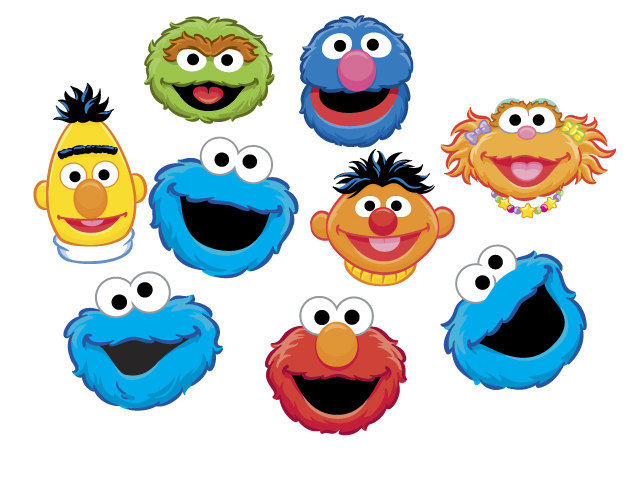640x480 Sesame Street Clipart Faces