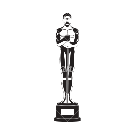 550x550 Isolated Oscar Statue