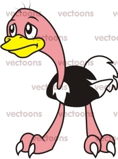 238x320 Sad Ostrich Illustration