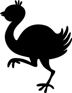 234x300 Free Ostrich Clip Art Image